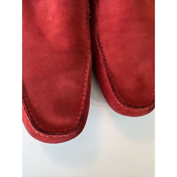 BOSS Hugo Boss Slip-On Suede Loafers, Moccasins Men's Holiday RED Sz 9 - Picture 6 of 9